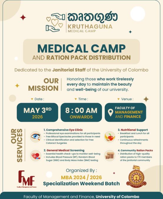 Project Kruthaguna”, a medical camp and ration pack distribution program