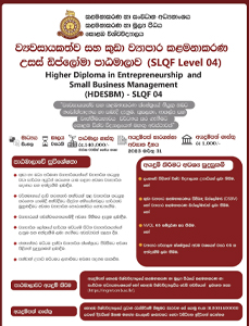 Higher Diploma in Entrepreneurship and Small Business Management
