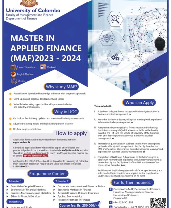 Master in  Applied Finance