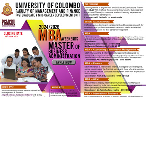 Master of Business Administraion (MBA) Weekend Programme 2024/2026