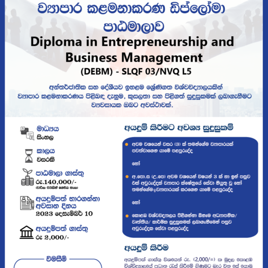 Diploma in Entrepreneurship and Business Management – DEBM
