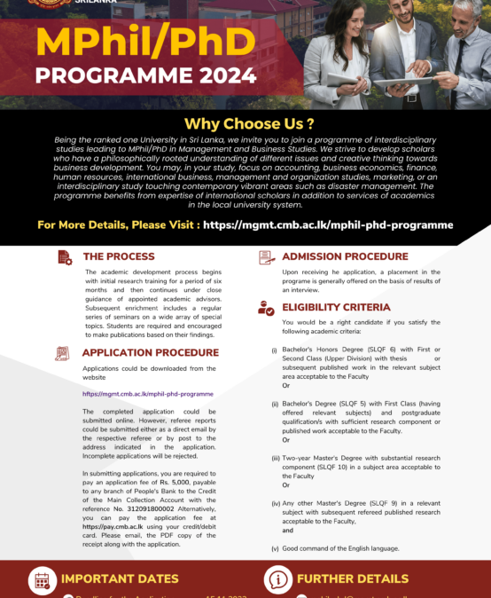 MPhil/PhD Programme 2024