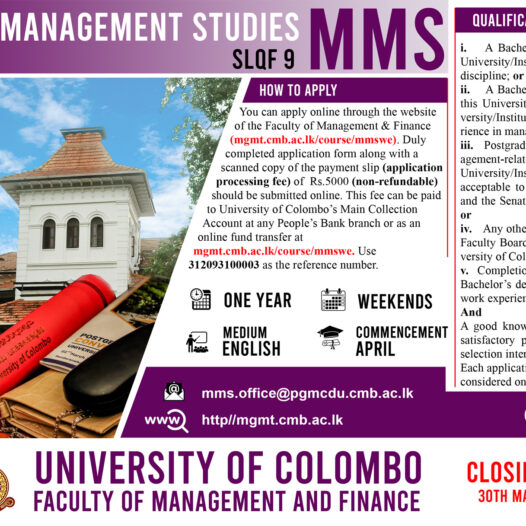 Master of Management Studies – MMS