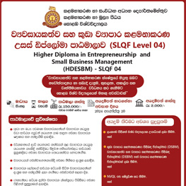 Higher Diploma in Entrepreneurship and Small Business Management