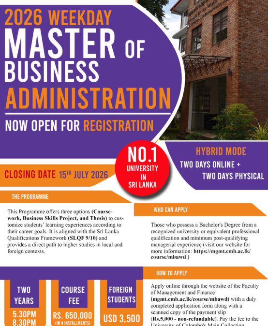 MBA 2026 Weekday