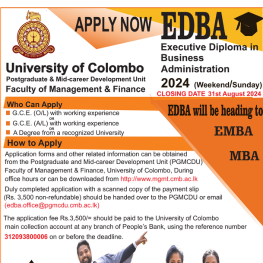 Executive Diploma in Business Administration (EDBA)
