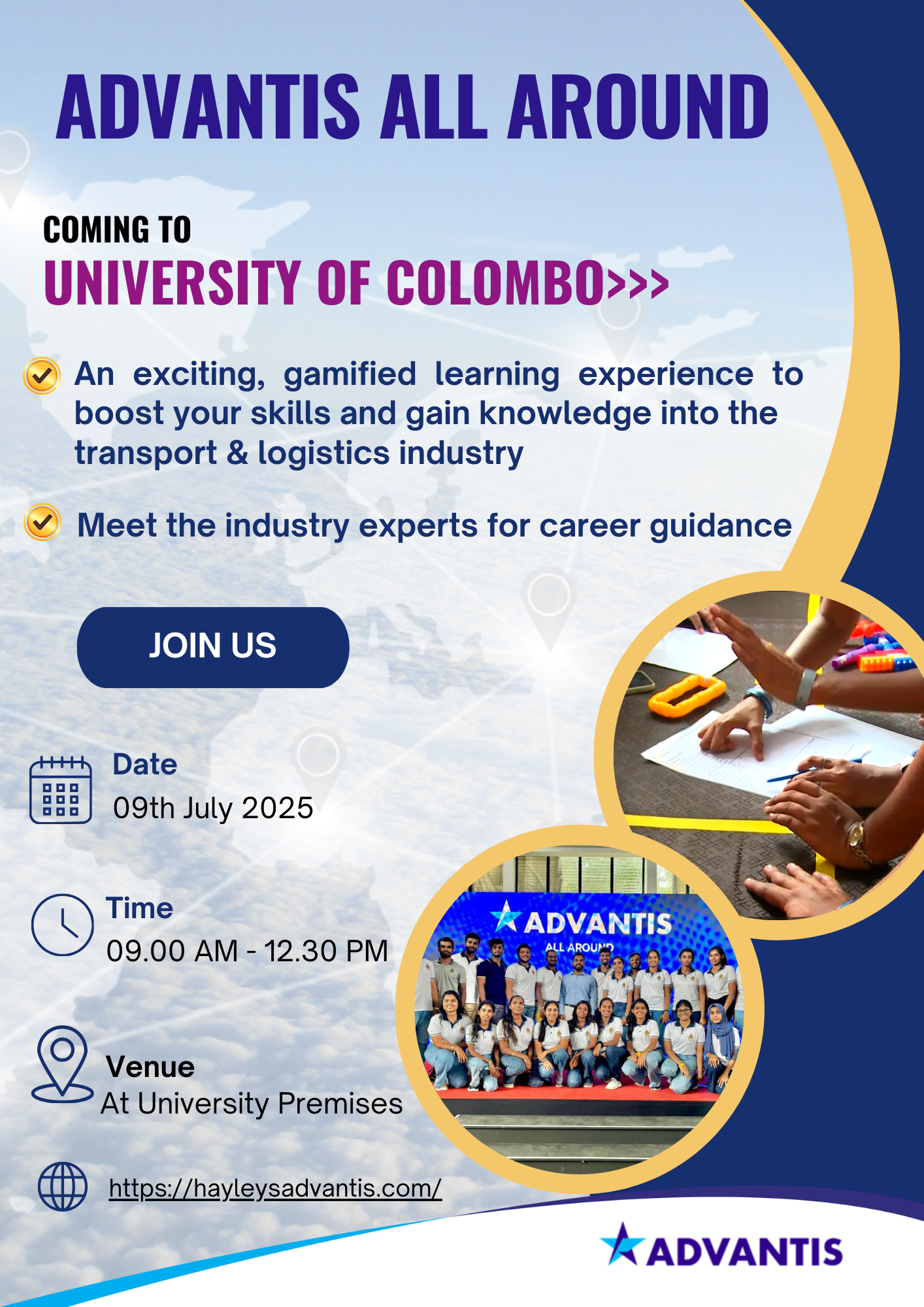 Hayleys Advantis and the University of Colombo to Host #AdvantisAllAround: A Gamified Skill-Building Experience for Undergraduates Hayleys Advantis and the University of Colombo to Host #AdvantisAllAround: A Gamified Skill-Building Experience for Undergraduates