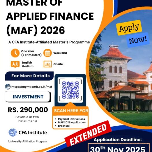 Calling Application for Master of Applied Finance (MAF) 2026