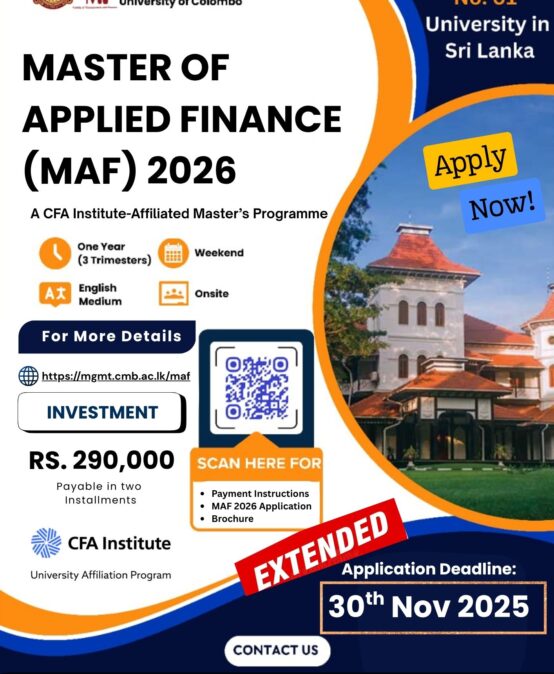 Calling Application for Master of Applied Finance (MAF) 2026