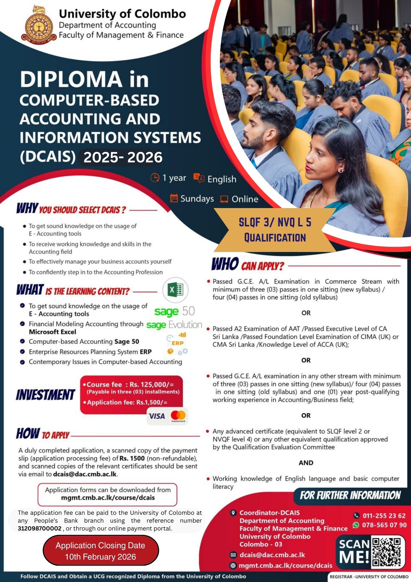 Calling Applications for DCAIS New Intake (2025/2026)