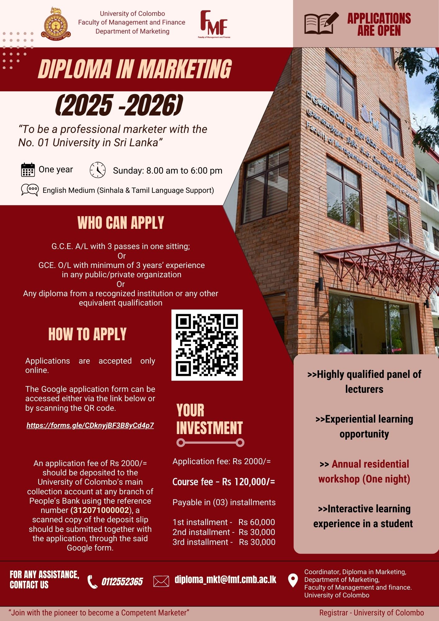 Calling Applications for Diploma in Marketing (DIM) Programme