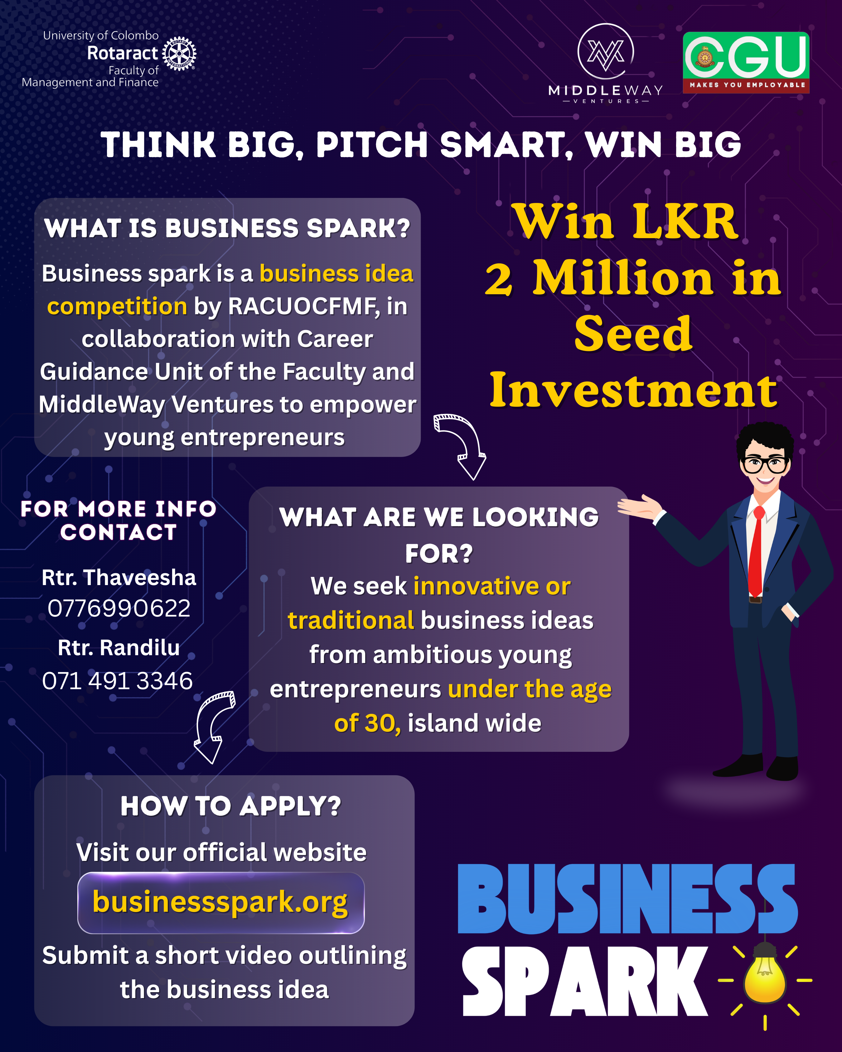 Business Spark – LKR 2 MILLION for Your Startup – APPLY NOW!