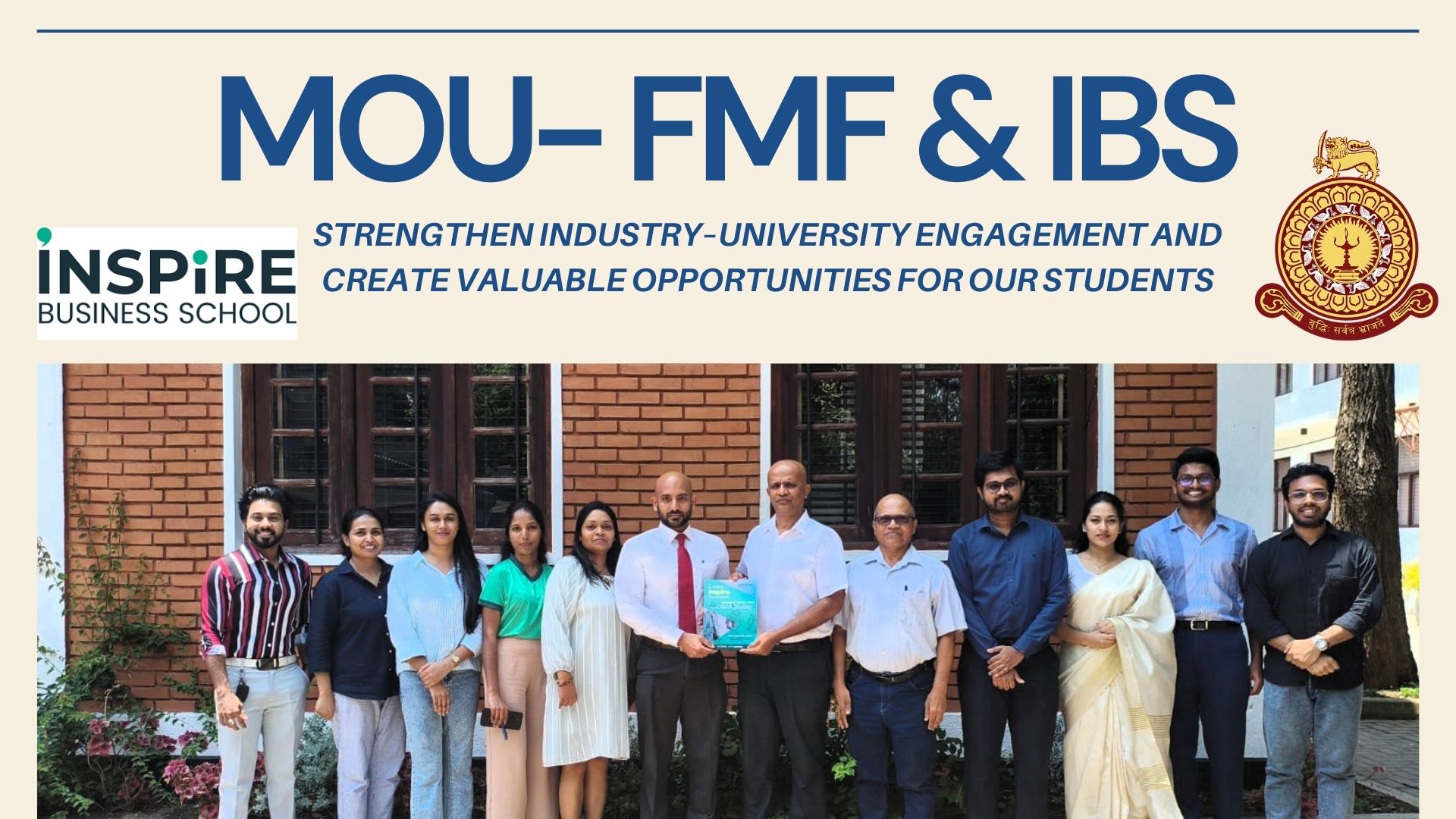 Memorandum of Understanding (MoU) between Inspire Business School (Pvt) Ltd. and the FMF