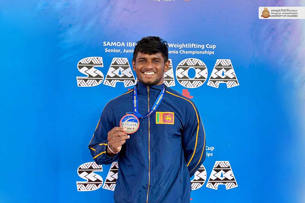 Pasindu Malawana Wins Silver Medal at Samoa IBFC Universal Weightlifting Cup 2026.