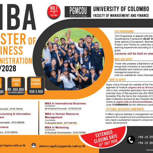 MBA weekend 2026-Deadline Extended