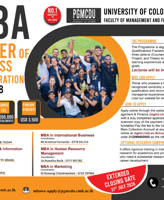 MBA weekend 2026-Deadline Extended