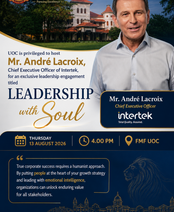 Invitation to Meet Mr. André Lacroix, CEO of Intertek and Attend “Leadership with Soul”